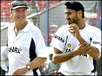 جان رائٹ اور ہربھجن سنگھ