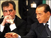 Roberto Calderoli ve Silvio Berlusconi