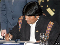 O presidente da Bolívia, Evo Morales