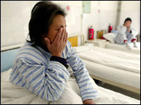 Nemocný AIDS v Číně