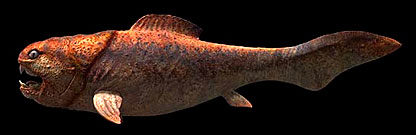 Arte representando o 'Dunkleosteus terrelli'