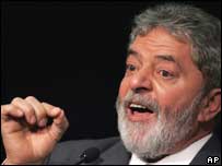 O presidente Luiz Inácio Lula da Silva em Lisboa, nesta quarta-feira