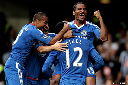 Los jugadores del Chelsea celebran