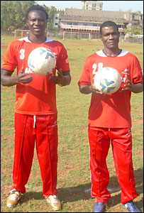 Musa and Martins footballers at Air India, Mumbai
