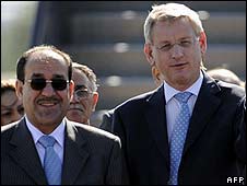 استقبال وزیر خارجه سوئد از نوری مالکی در استکهلم