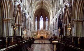 A view of the Presbytery at Lichfield Cathedral