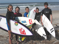 Tassy (left) and friends in Australia 