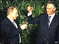 Cavaco Silva e Vladimir Putin