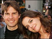 Tom Cruise and his actress fiancee Katie Holmes