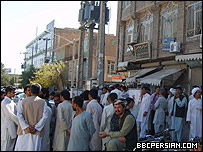 بازار صرافان هرات که هدف حمله مردان مسلح قرار گرفت