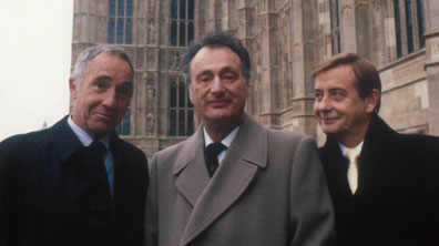 Appleby, PM Jim Hacker and Bernard.