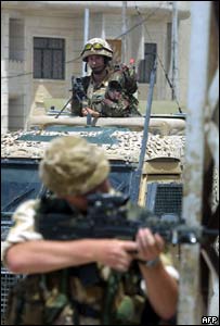 British soldiers on patrol in Iraq