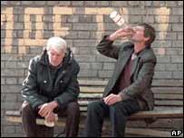 Consumidores russos de vodka