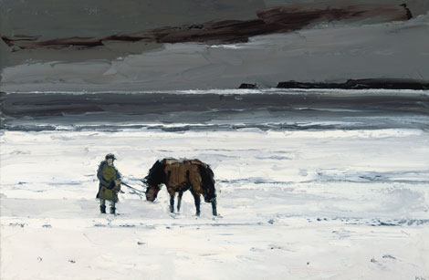 Sir Kyffin Williams' oil painting Man and Horse