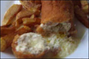 The Serbian dish Karadjordje Steak