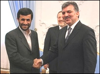 İran Cumhurbaşkanı Ahmedinecad ve Bakan Gül