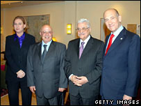 Negociadores palestinos e israelenses