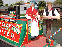 Boaters at the museum