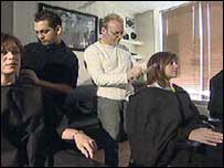 Sweet FA team in Mario's salon