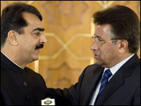 یوسف رضا گیلانی اور صدر مشرف