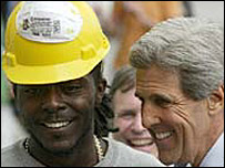 Kerry při předvolební kampani