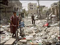 ویرانه های درگیری های جناحی در غزه