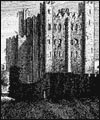 Old engraving of Rochester Castle.