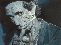 Keith pointing, Acrílico em tela