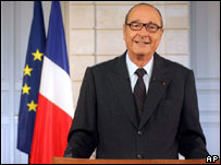 O presidente da França, Jacques Chirac