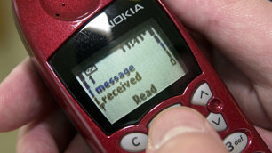 Texting on a mobile phone