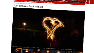 Heart shape fire by Nicola