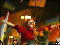 Příznivci Viktora Juščenka