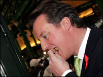 MP David Cameron is a regular customer