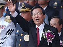 Tchajwanský prezident Čen Šuej-pien 