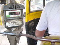 A rickshaw's fare metre
