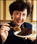 Enjoying a piece of cake 