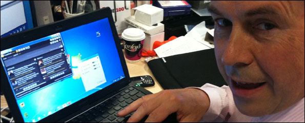 Rory Cellan-Jones using Windows 7