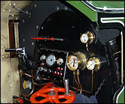 Cab of 'Triton', one of the miniature engines at Scarborough's North Bay Railway