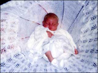 Emma Bibby as a baby