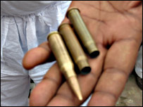 पुलिस गोली के खोल