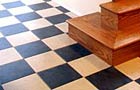 1950s chequerboard vinyl floor