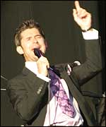 Matt Dusk warmed up the crowd.