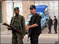 Guardas palestinos em Gaza (foto de arquivo)