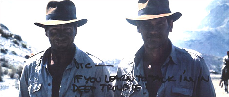 Vic and Harrison as Indiana Jones