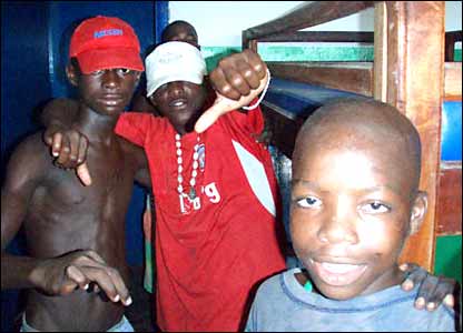 Another picture of children at the refuge