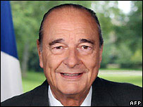O ex-presidente francês Jacques Chirac 