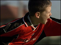 Young player celebrates