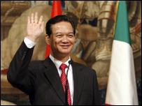 Thủ tướng Nguyễn Tấn Dũng tại Ý hôm 25/1/2007