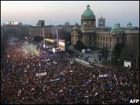 Demonstra në Beograd