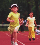 Children running at a sports day